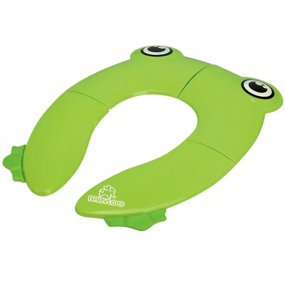 Babyloo Green Frog Folding Potty Training Toilet Seat with Travel Bag