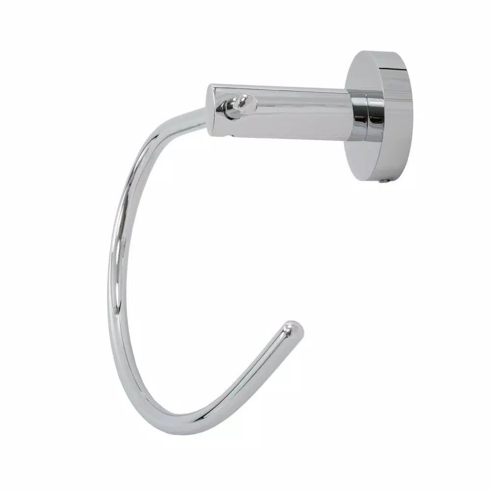 Italia Amalfi Polished Chrome Towel Ring - Solid Brass Hand Towel Holder