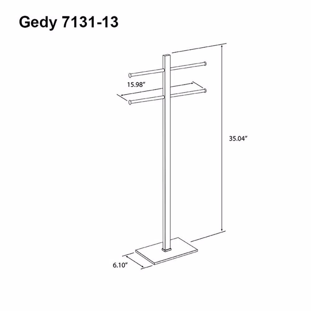 Nameeks Gedy Bridge Freestanding Towel Rack, Stainless Steel with Polished Chrome Finish