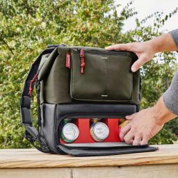 Coleman 4.5QT Convertible Can-Dispensing Backpack Cooler with Reusable Ice Packs, Olive thumbnail 9