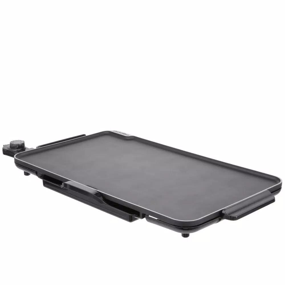 Presto SlimLine 286 sq. in. Black Electric Griddle with Temperature Sensor and Non-Stick Surface