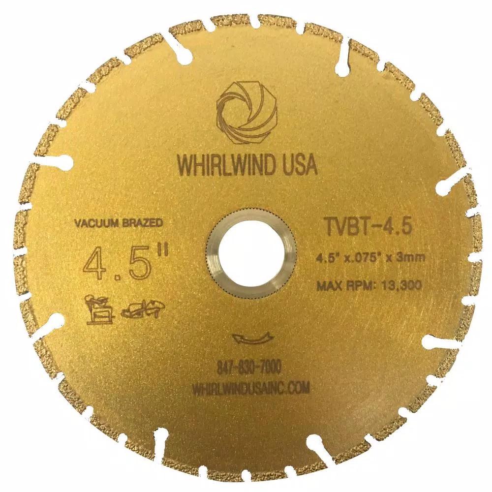 Whirlwind USA 4.5 in. 32-Teeth Segmented Diamond Blade for Metal and Plastic