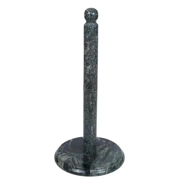 Creative Home Natural Green Marble Paper Towel Holder - 12.5 in. Heavyweight Kitchen Towel Dispenser