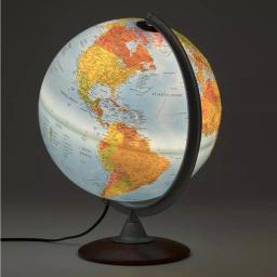Waypoint Geographic Tactile 12 in. Raised Relief Desktop Globe with Illumination and Hardwood Base thumbnail 4