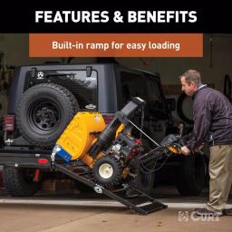 CURT Aluminum Hitch Cargo Carrier with Folding Ramp, 500 lb. Capacity, 2 in. Receiver thumbnail 8