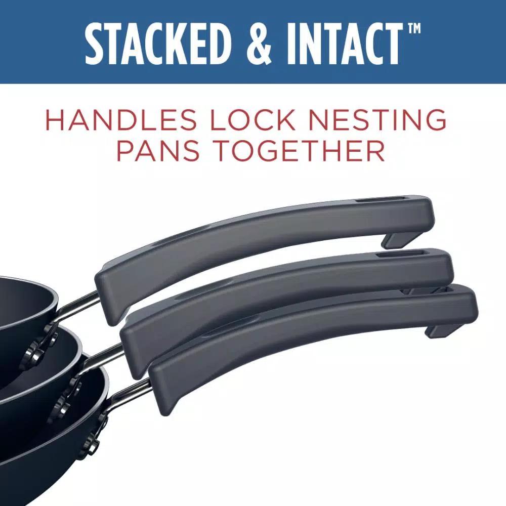 Farberware Neat Nest 12 in. Aluminum Nonstick Skillet, Black