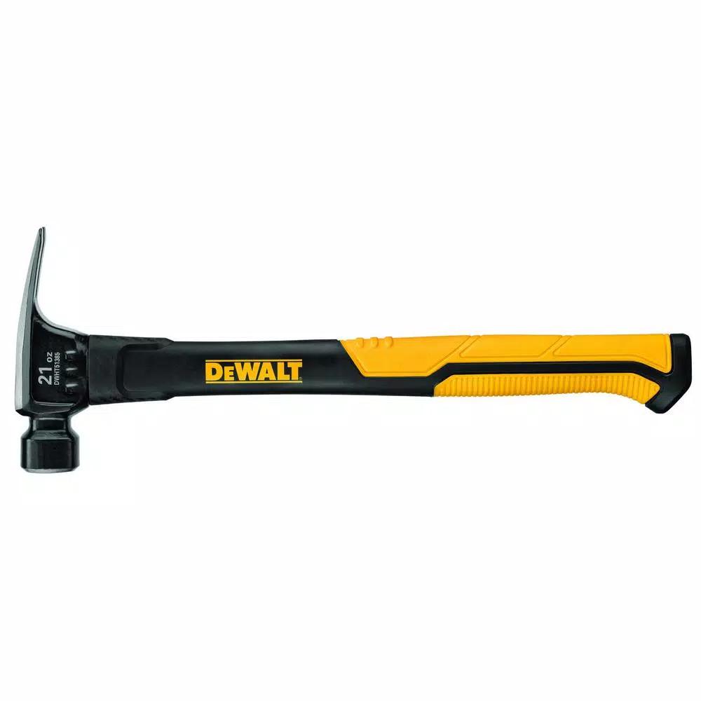 DEWALT 21 oz. Fiberglass Framing Hammer with 14 in. Handle and Magnetic Nail Starter