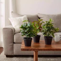 Pure Garden 13.5 in. Assorted Faux Foliage Arrangement Set of 3 thumbnail 1