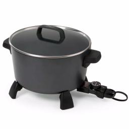 Presto 10 Qt. Black Kitchen Kettle XL Multi-Cooker and Deep Fryer with Tempered Glass Cover thumbnail 7