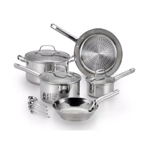 T-fal Performa Pro 12-Piece Stainless Steel Nonstick Cookware Set with Techno Release