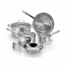 T-fal Performa Pro 12-Piece Stainless Steel Nonstick Cookware Set with Techno Release thumbnail 1