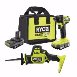RYOBI ONE+ HP 18V Brushless Compact Impact Driver and One-Handed Recip Saw Combo Kit thumbnail 1