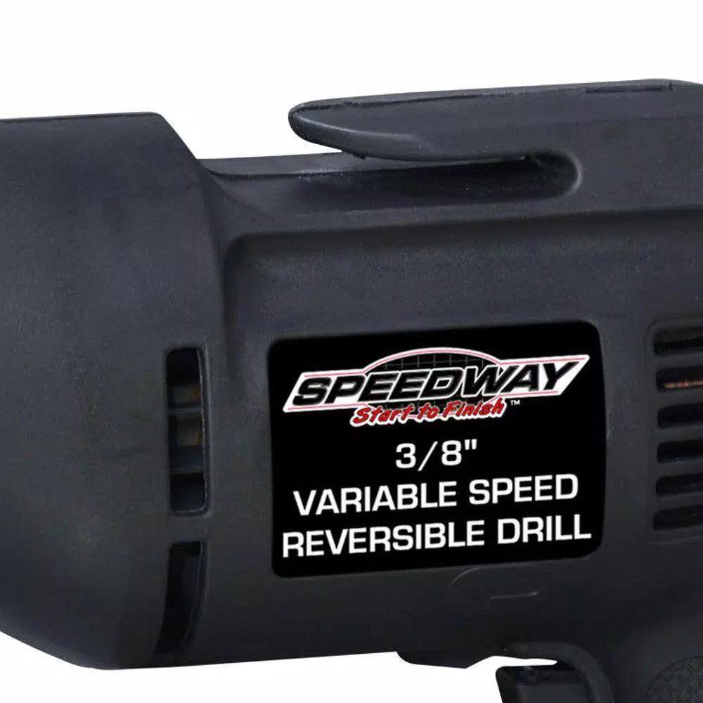 SPEEDWAY 3/8 in. Variable Speed Reversible Corded Drill, 120V