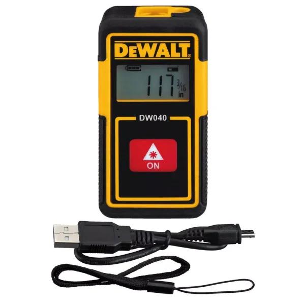 DEWALT 40 ft. Pocket Laser Distance Measurer, Li-Ion Rechargeable