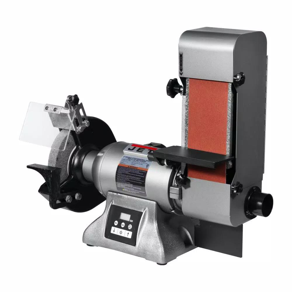 Jet IBGB-436VS Variable Speed 8 in. Industrial Grinder and 4 in. x 36 in. Belt Sander, 1HP, 115V