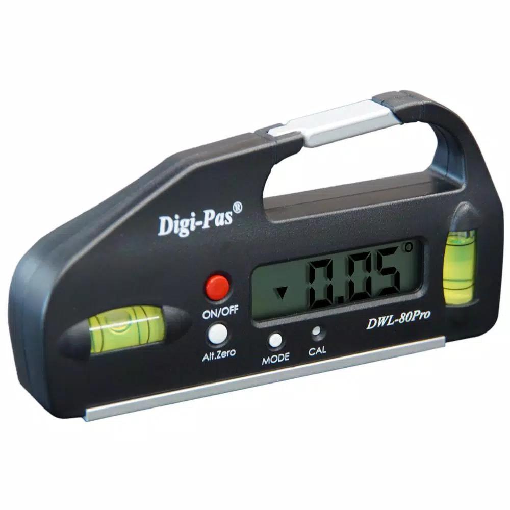 Digi-Pas DWL-80EPRO 4 in. Pocket Digital Level and Angle Gauge with Magnetic Base