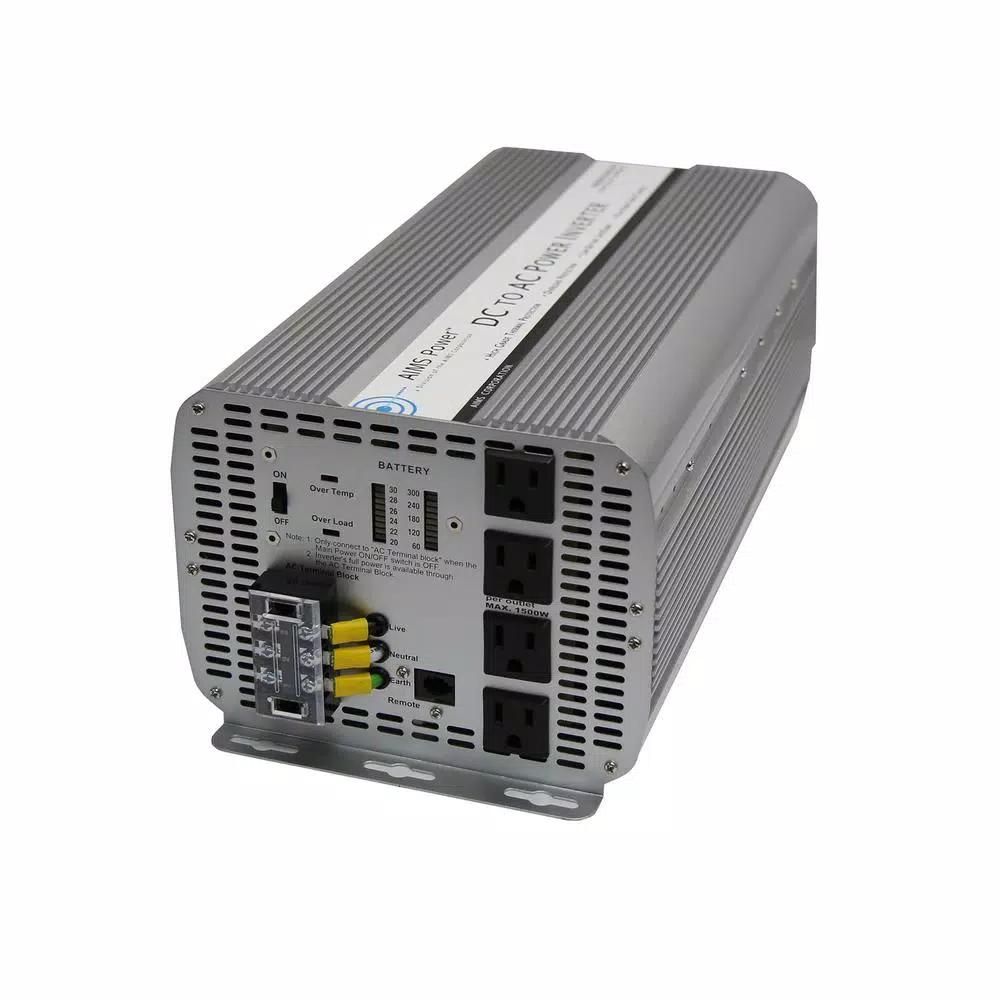 AIMS Power 5000-Watt Modified Sine Wave Inverter, 24V DC to 120V AC