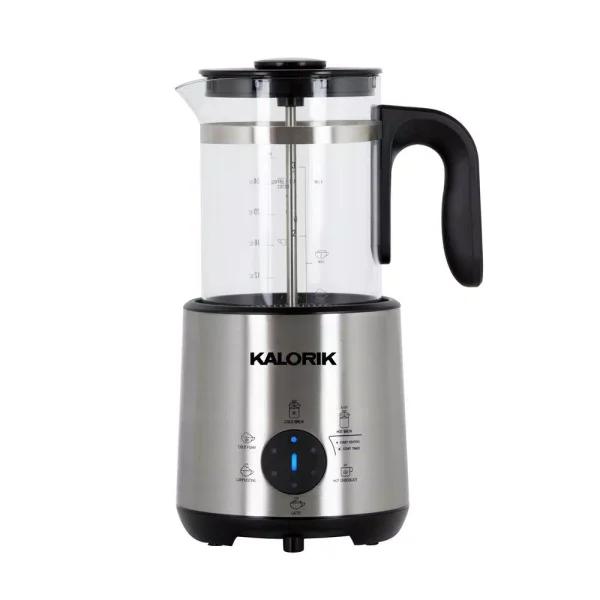 KALORIK Bartista 8-in-1 Electric French Press Coffee Maker, 24 oz. Stainless Steel
