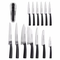SCHMIDT BROS. Schmidt Brothers Carbon 6 15-Piece German Stainless Steel Cutlery Set with Acacia Wood Downtown Knife Block thumbnail 4
