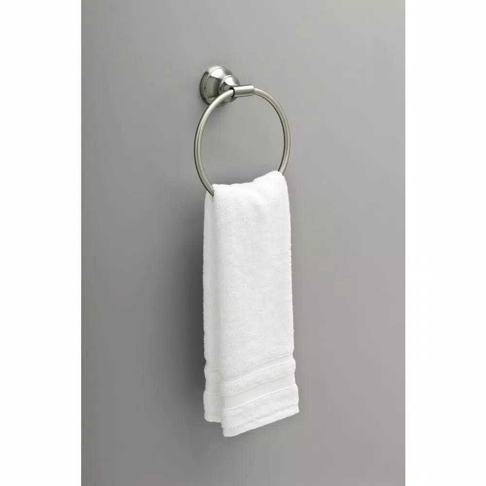 Delta Starmount Brushed Nickel Towel Ring with SpotShield Technology