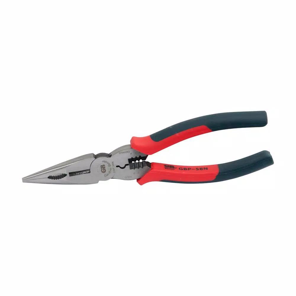 Gardner Bender ArmorEDGE 8 in. Long Nose Pliers - 5-in-1 Multi-Function Tool