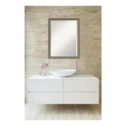 Amanti Art Parisian 20.5 in. W x 26.5 in. H Silver Wood Framed Beveled Edge Bathroom Vanity Mirror thumbnail 5