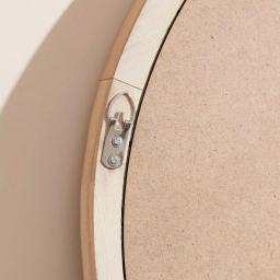 Home Decorators Collection Round Natural Wood Accent Mirror, Brown, 24 in. thumbnail 4