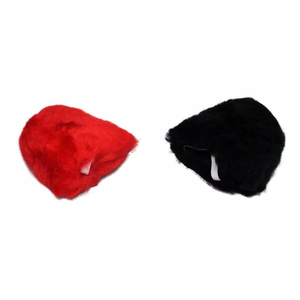 SPT Replacement Lamb Wool Buffers and Bonnets for UC-989 Shoe Buffer (1 Red, 1 Black)