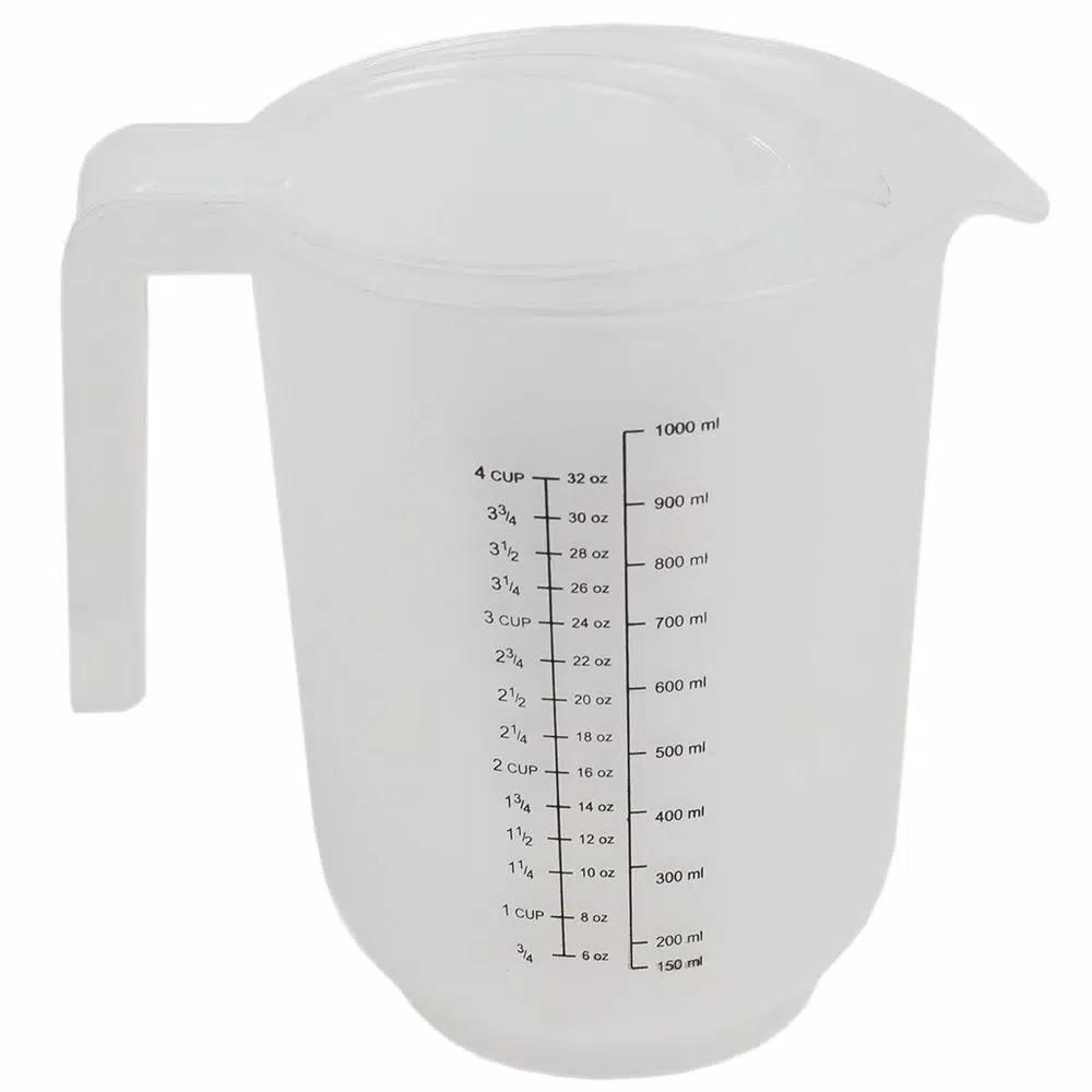 Unbranded Precise Pour 3-Piece Clear Plastic Measuring Cup Set - 1, 2, and 4 Cup Sizes