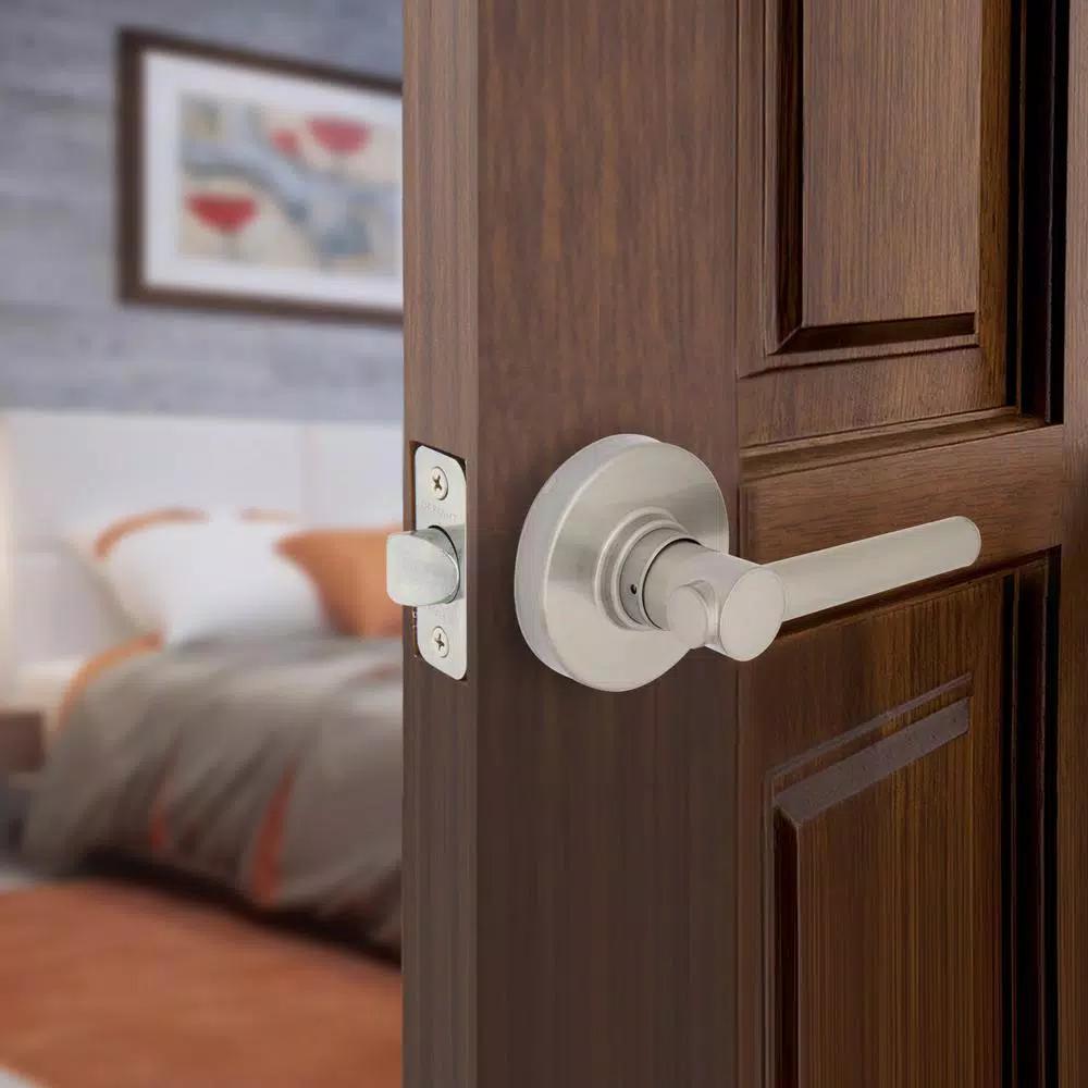 Defiant Highland Satin Nickel Passage Door Lever with Round Rose
