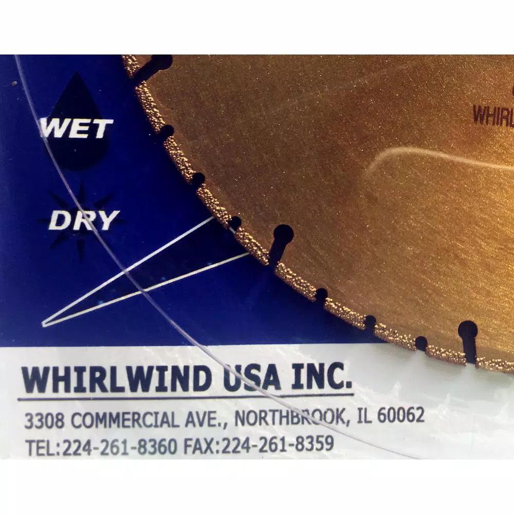 Whirlwind USA 8 in. 52-Teeth Segmented Diamond Blade for Metal and Plastic Cutting