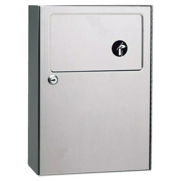 BOBRICK Classic Series Surface-Mounted Sanitary Napkin Disposal - Type-304 Stainless Steel