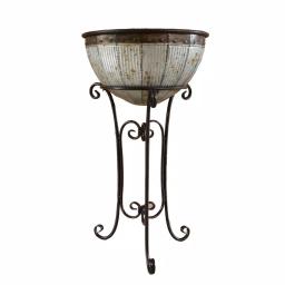 Vintiquewise Galvanized Metal Standing Beverage Cooler Tub with Leak-Proof Liner thumbnail 3