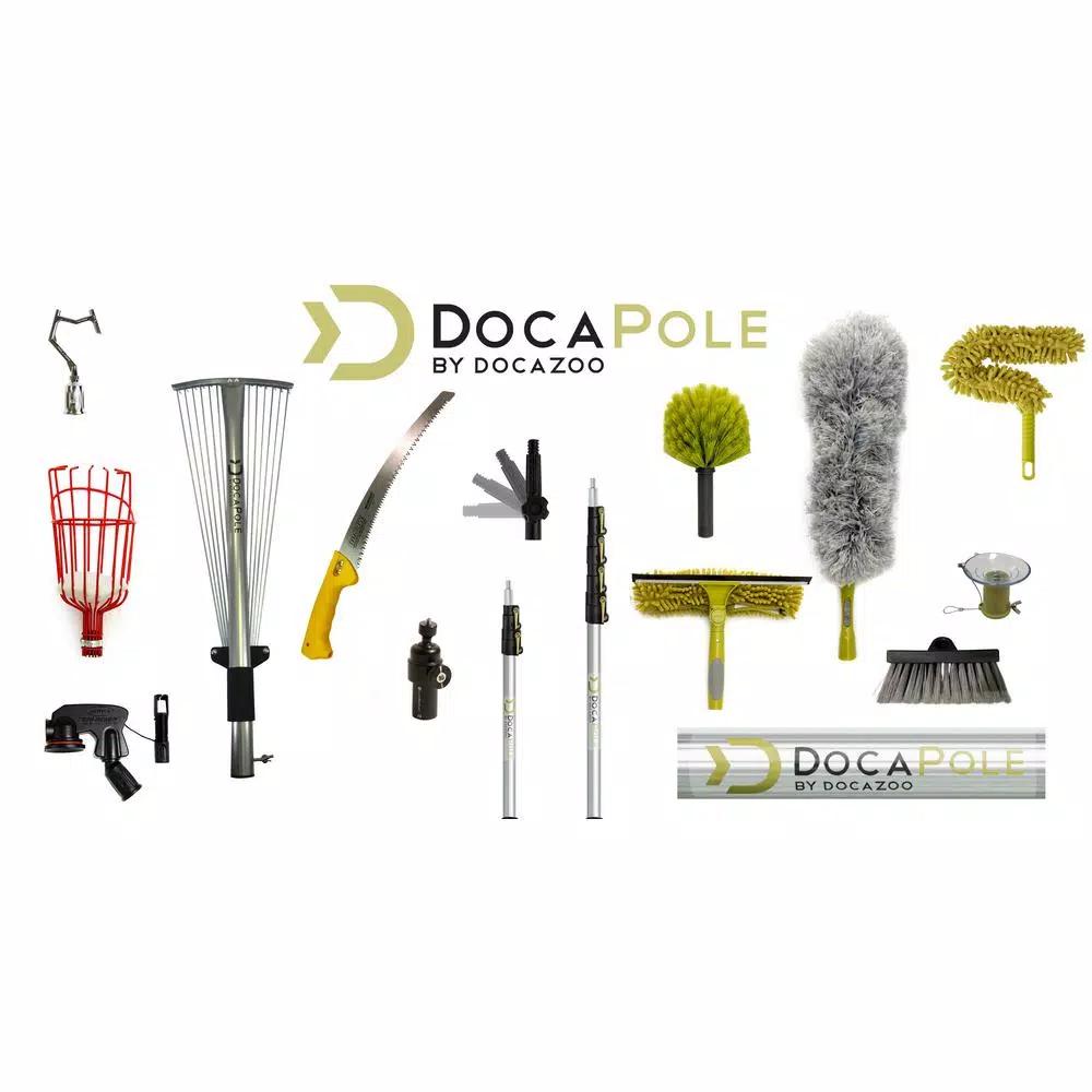 DocaPole Microfiber Feather Duster & 6-24 ft. Telescopic Extension Pole High Reach Cleaning Kit