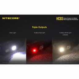 NITECORE HC65 1000 Lumen LED Rechargeable Headlamp with Red & High CRI Light thumbnail 3