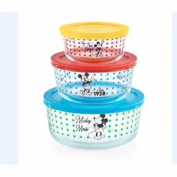 Pyrex Disney Mickey Mouse The True Original 6-Piece Glass Food Storage Container Set with Lids thumbnail 5