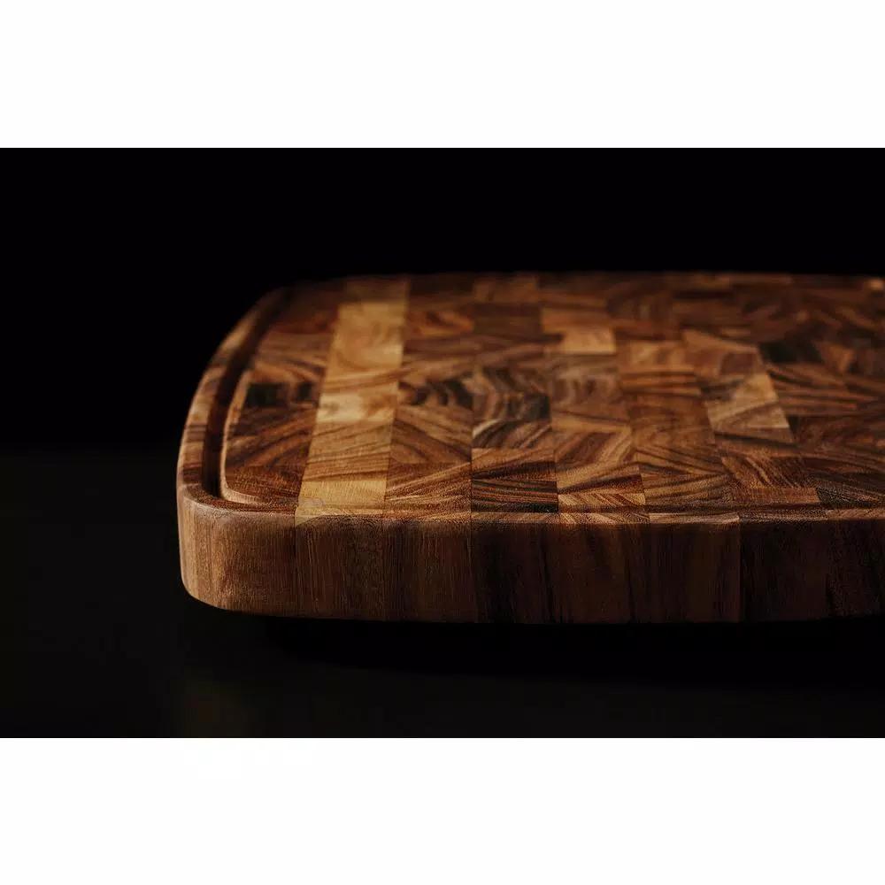 Ironwood Carolina Acacia Wood End Grain Cutting Board, 18 x 18 x 3 in