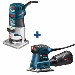 Bosch Corded Variable Speed Palm Router and Orbital Sander Combo Kit thumbnail 1