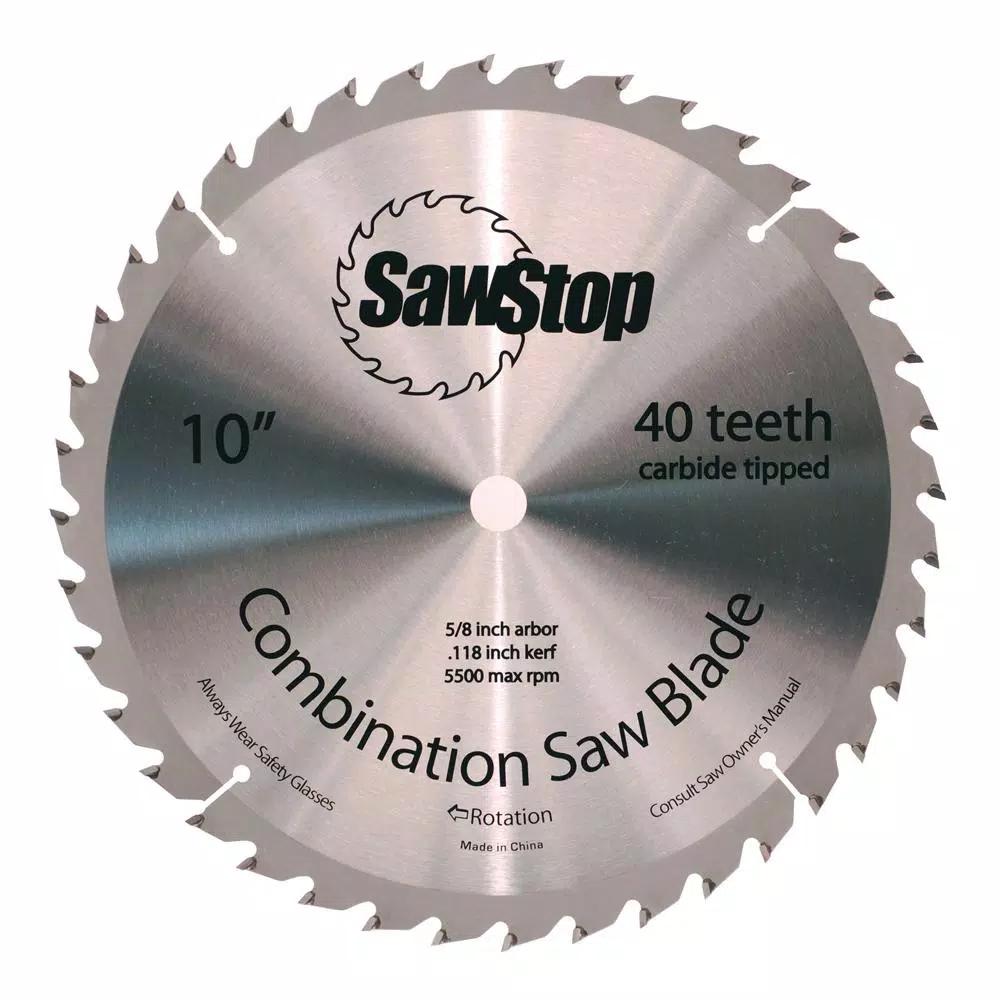 SawStop 40-Tooth Combination Table Saw Blade, 10-Inch, 5/8 in. Arbor