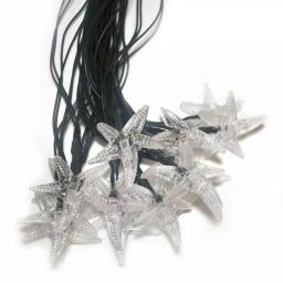 ALEKO 30-Light LED White Starfish Solar String Lights, 18.5 ft. Outdoor Specialty Lights thumbnail 4