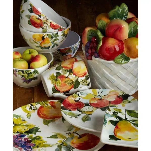 Certified International Ambrosia 3-D Fruit Basket Cookie Jar, 88 oz.