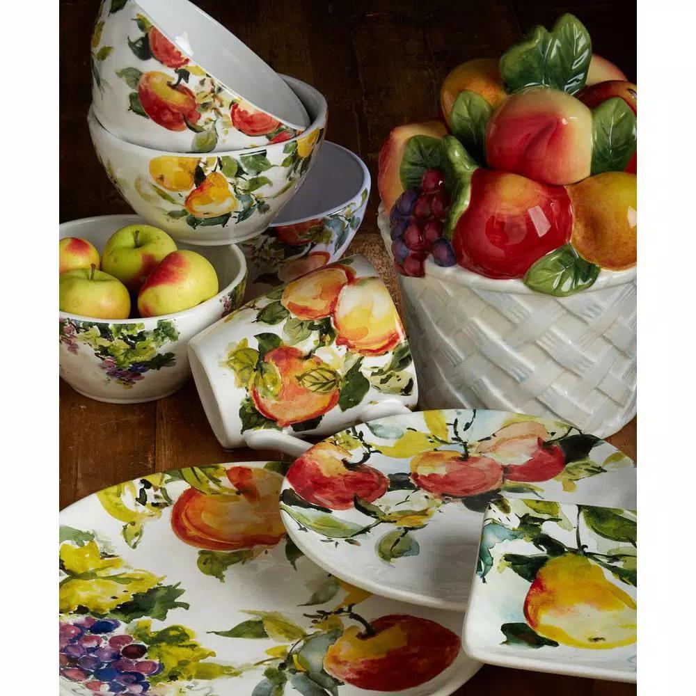 Certified International Ambrosia 3-D Fruit Basket Cookie Jar, 88 oz.
