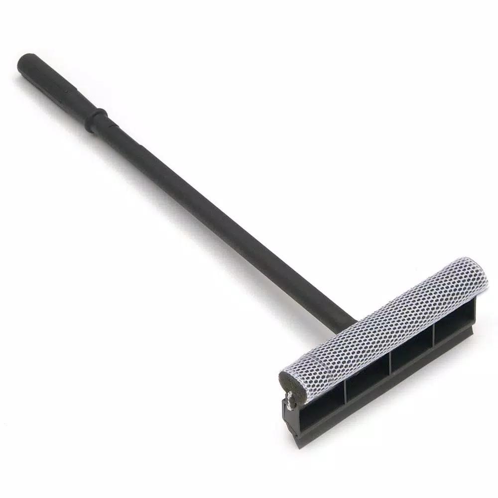 Harper 8 in. Window Squeegee with 20 in. Handle and Foam Scrubber for Glass, Tile, and Mirrors