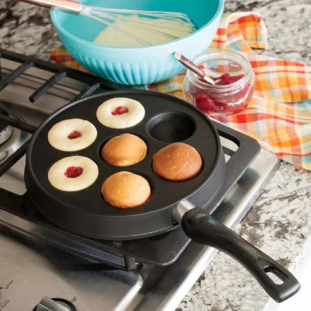 Nordic Ware Danish Ebelskiver Pan - Nonstick Cast Aluminum Stovetop Griddle