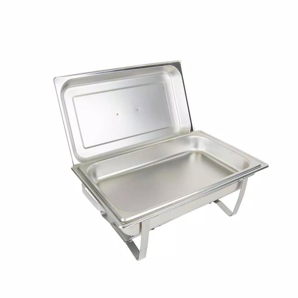 Alpha Living 8 Qt. Stainless Steel Chafing Dish Set with 2 Full and 2 Half Pans