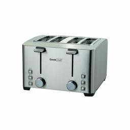 Boyel Living 1500W 4-Slice Wide Slot Silver Toaster with 6 Shade Settings and Removable Crumb Tray thumbnail 1