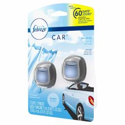 Febreze Car Vent Clip Air Freshener, Linen and Sky Scent (2-Pack) thumbnail 3