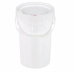 Vestil 6.5 Gallon White HDPE Screw-Top Pail with Lid - UN Certified thumbnail 3