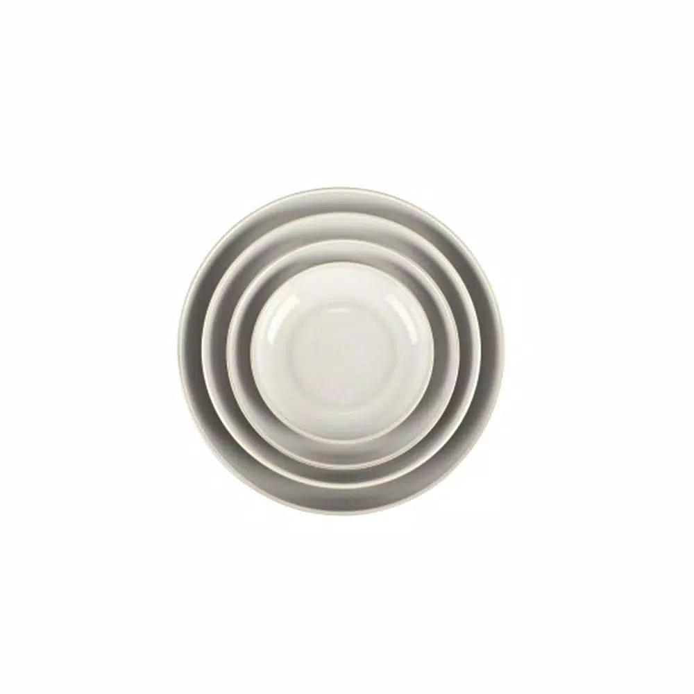 Denby Natural Canvas 4-Piece Nesting Serving Bowl Set, White Clay