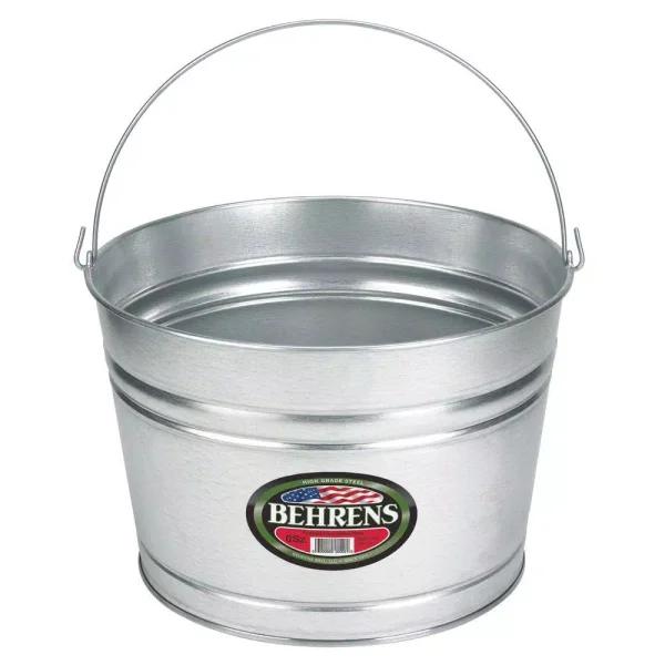Behrens 4.25 Gal. Galvanized Steel Pail, Heavy Duty Round Metal Bucket